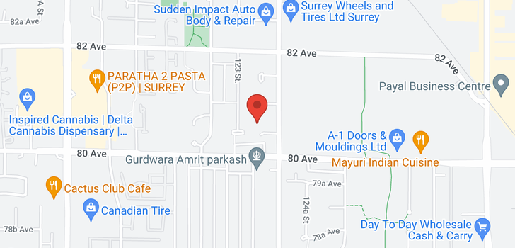 map of 12375 80A AVENUE